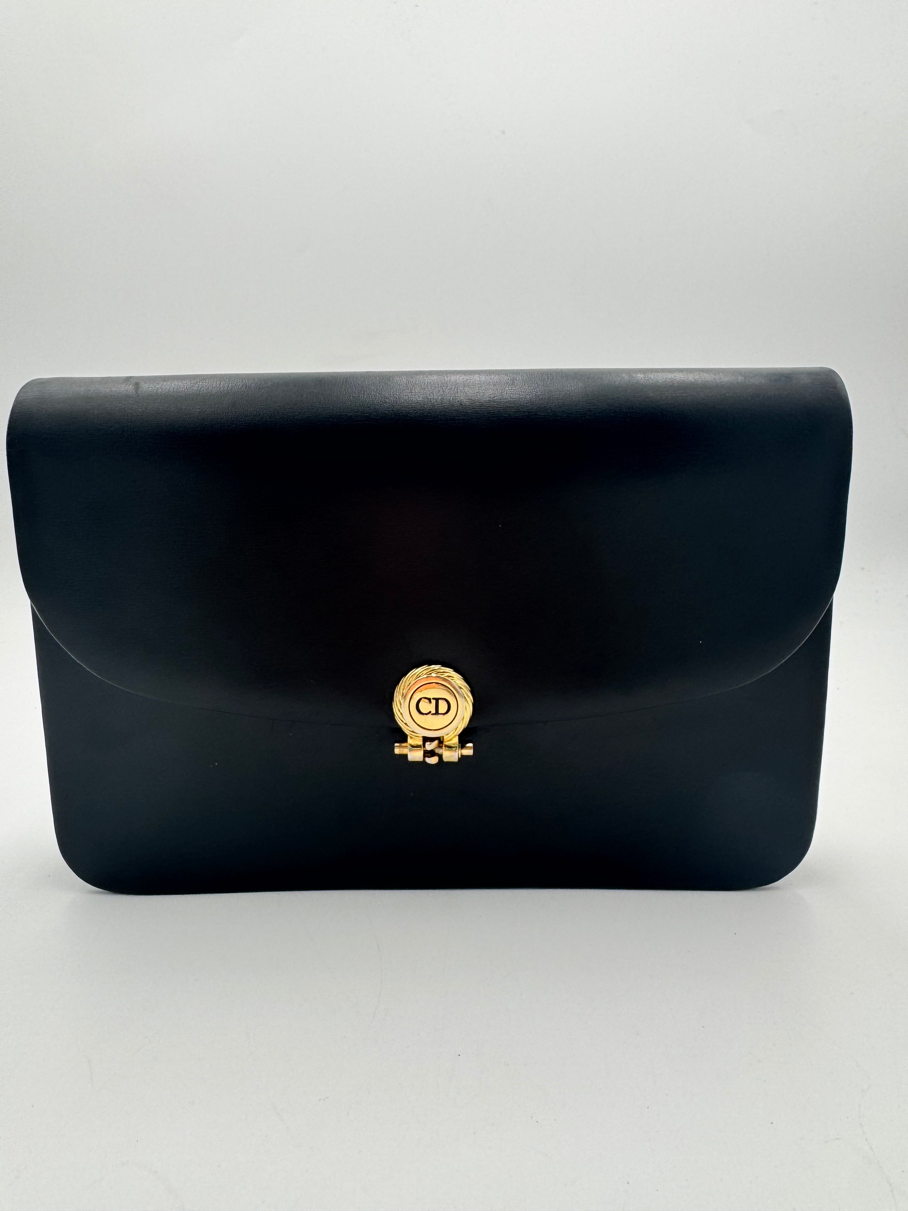 CHRISTIAN DIOR Vintage Flap Bag Black