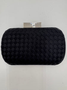 BOTTEGA VENETA Intrecciato Box Clutch Black