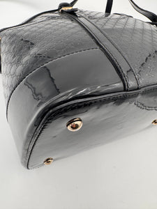 GUCCI Micro Guccisima Patent Top Handle Bag