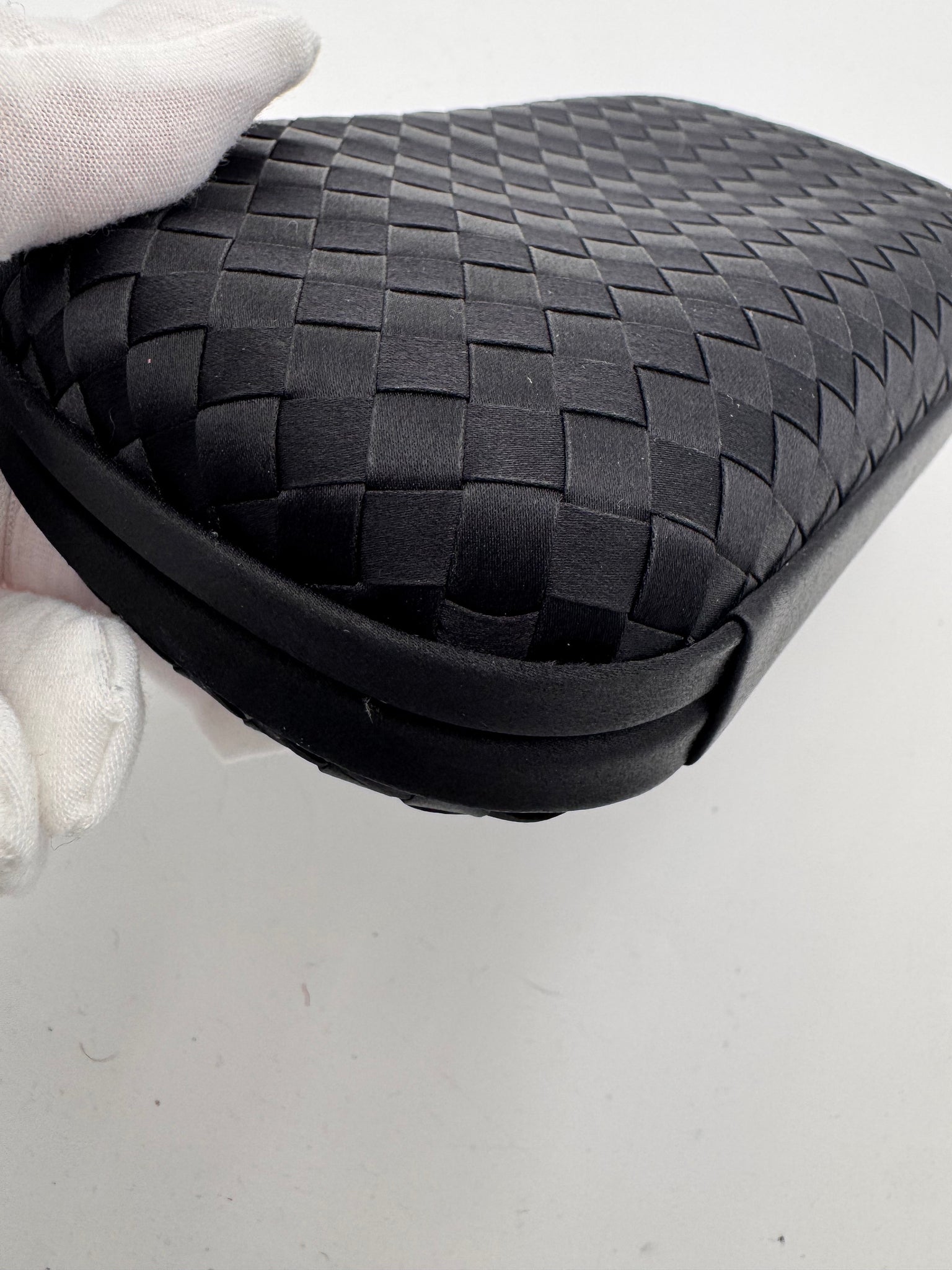 BOTTEGA VENETA Intrecciato Box Clutch Black