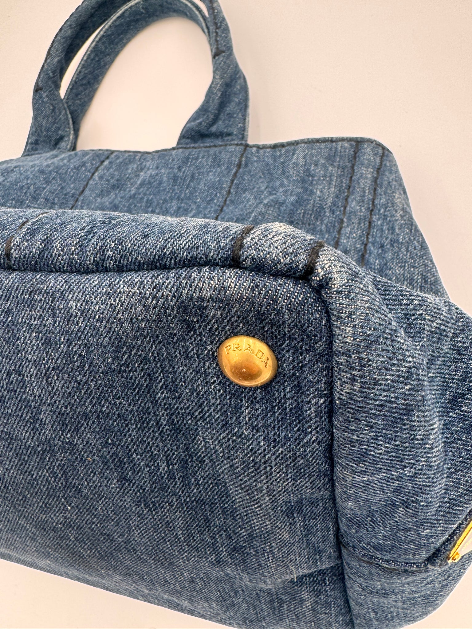 PRADA Canapa Tote Denim