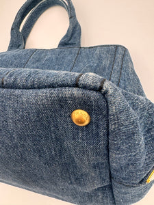 PRADA Canapa Tote Denim