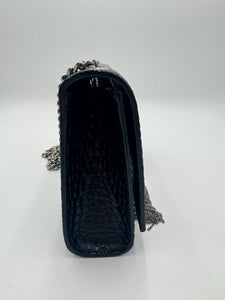 SAINT LAURENT Kate Croc Embossed Crossbody Bag