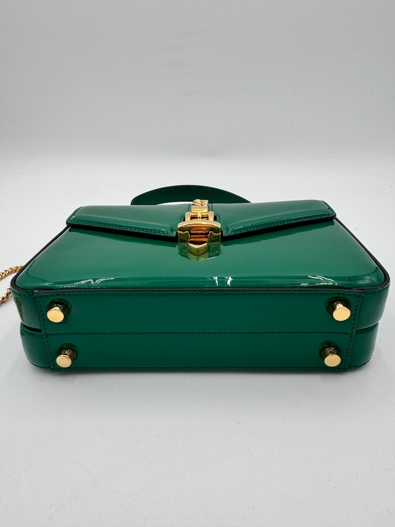 GUCCI Sylvie 1969 Top Handle Bag Green