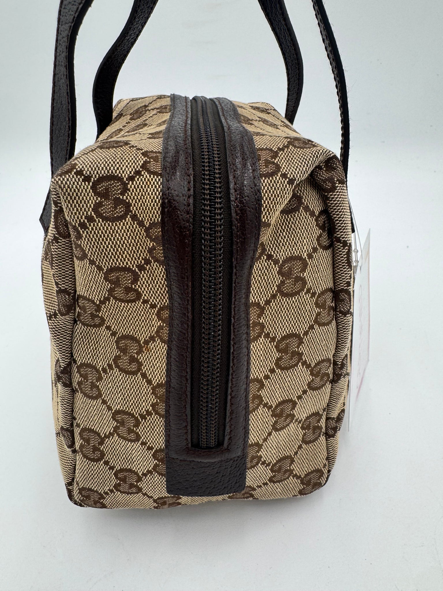 GUCCI Monogram Canvas Top Handle Bag
