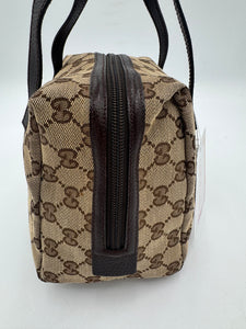 GUCCI Monogram Canvas Top Handle Bag