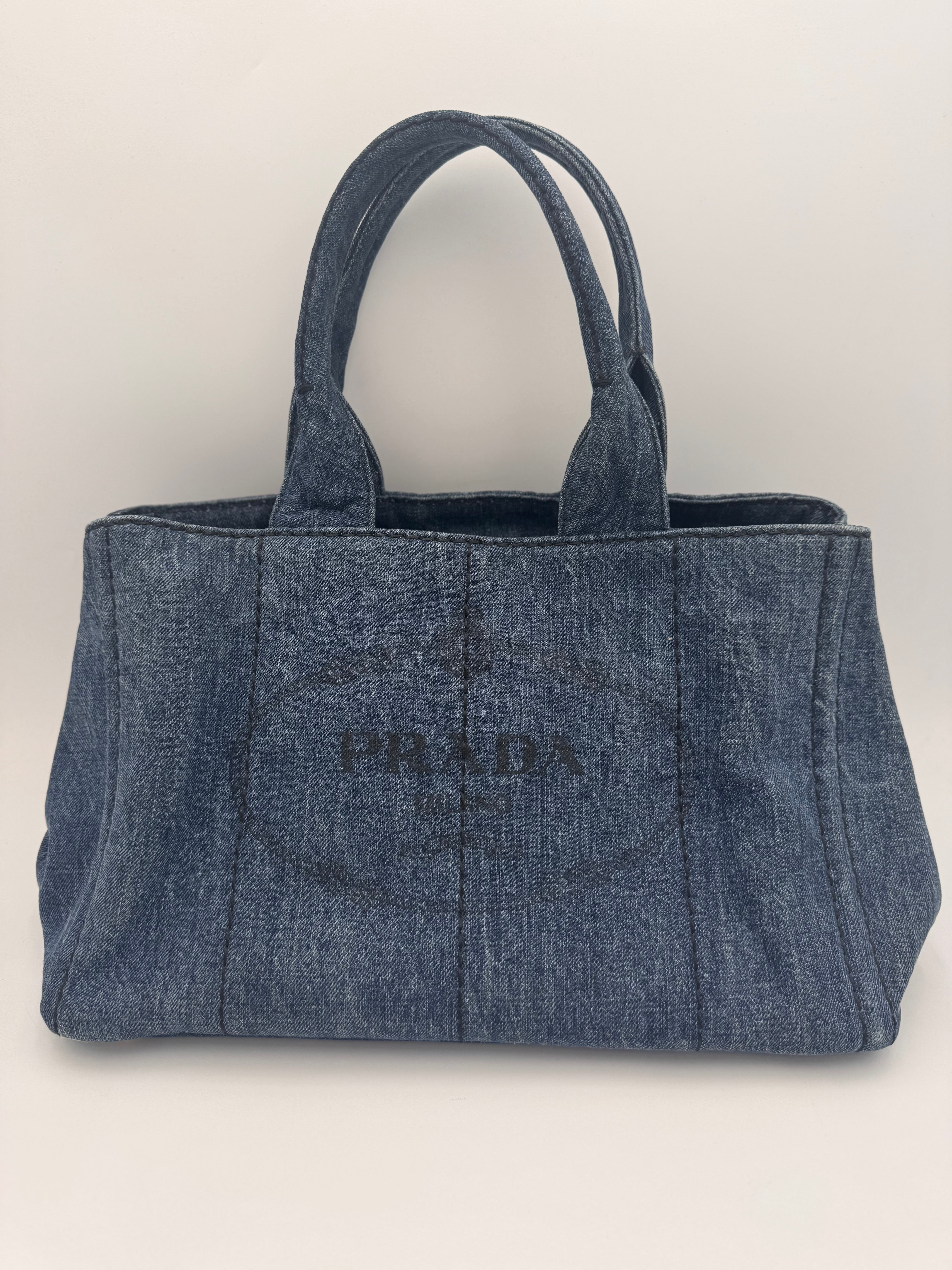 PRADA Canapa Tote Denim