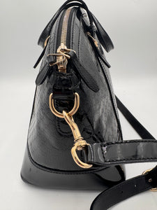 GUCCI Micro Guccisima Patent Top Handle Bag