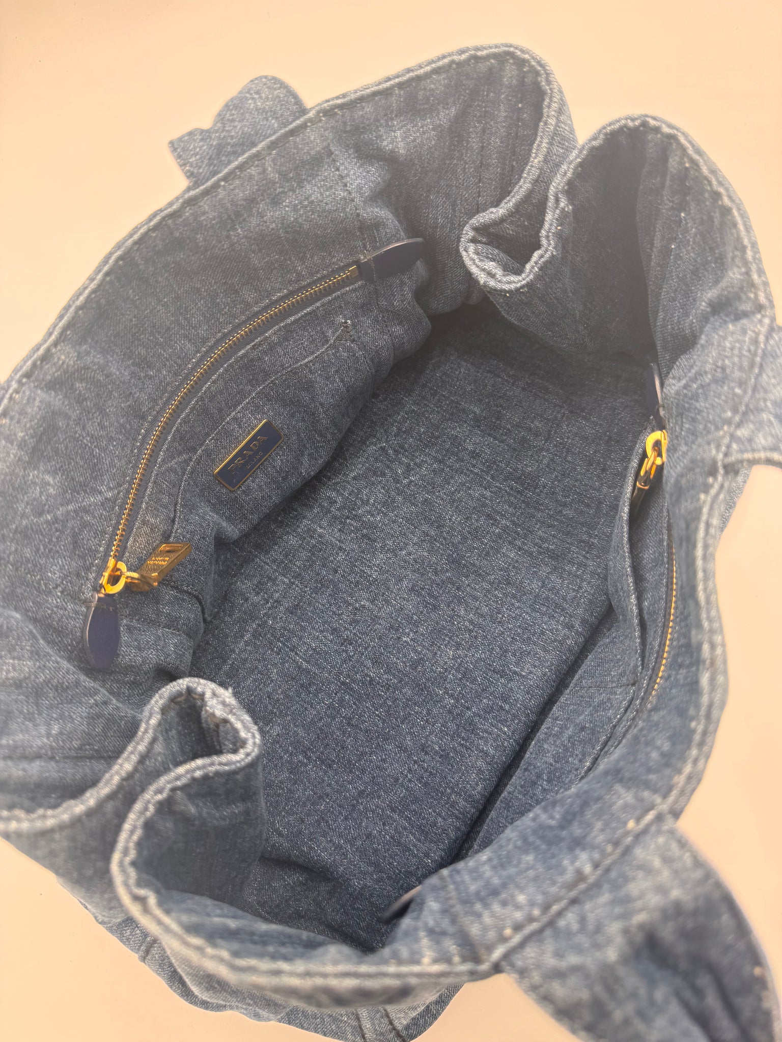 PRADA Canapa Tote Denim
