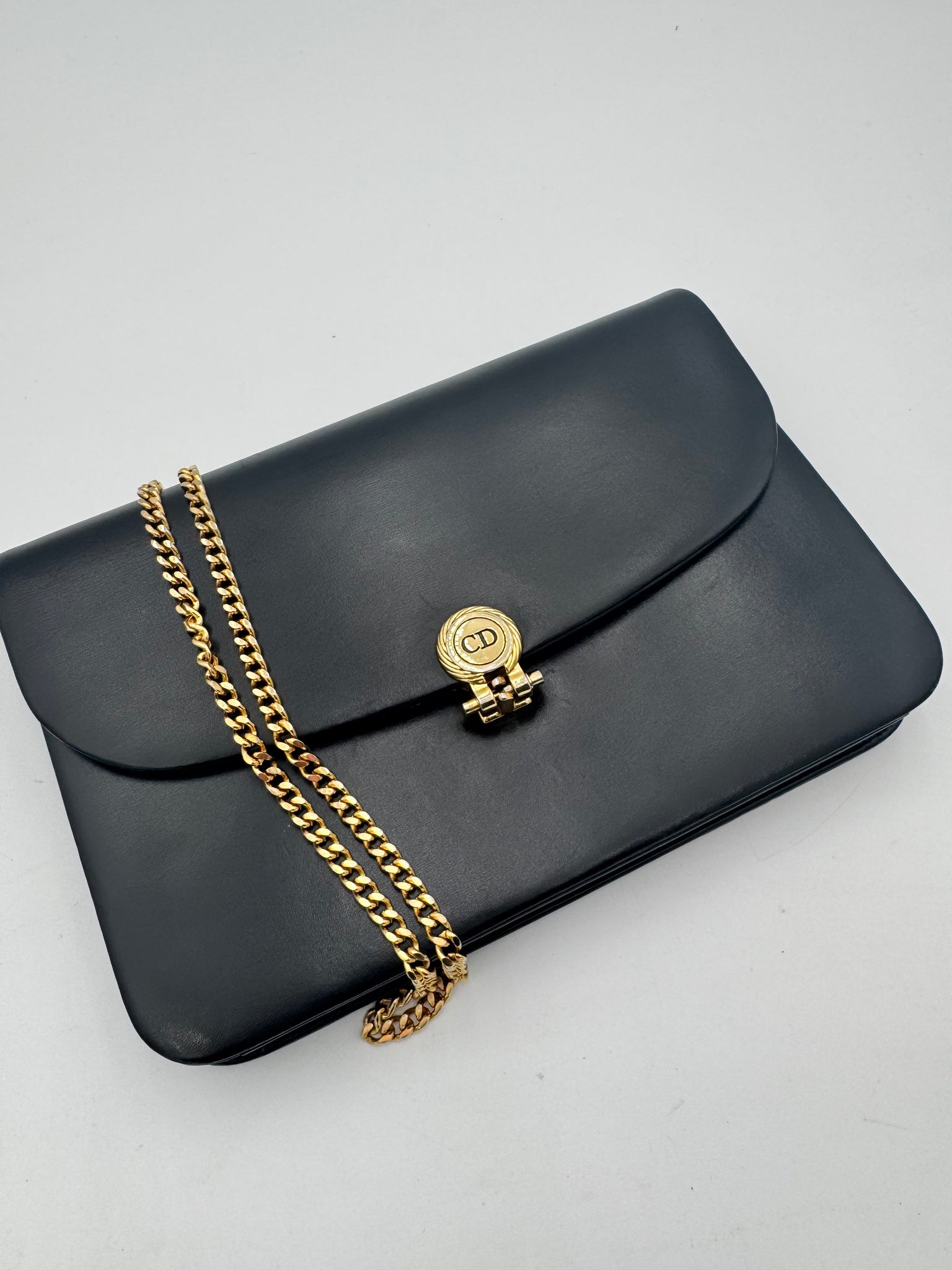 CHRISTIAN DIOR Vintage Flap Bag Black