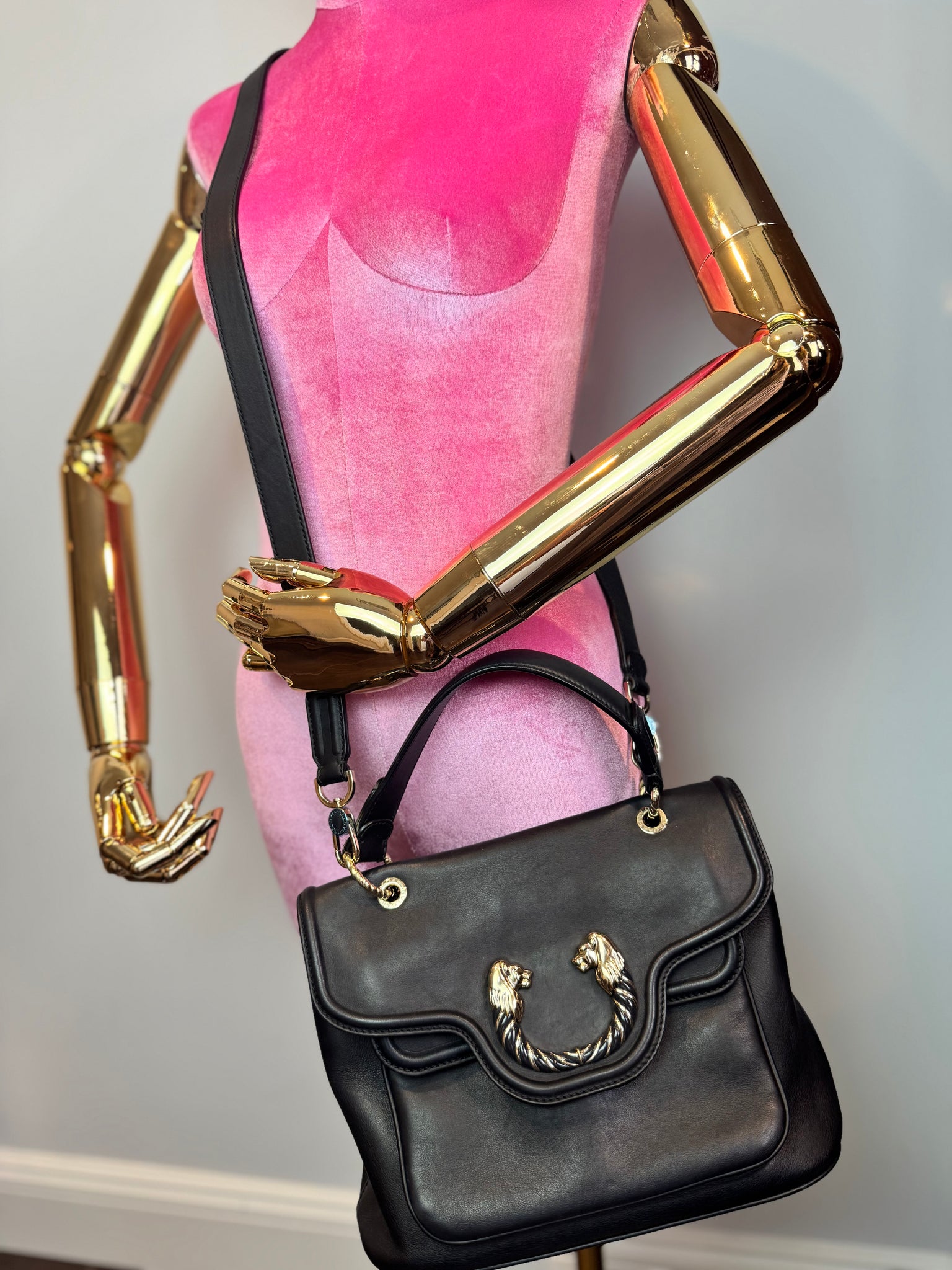 BVLGARI Leoni 2 -Way Tote Bag Black