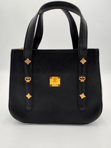 MCM Leather Top Handle Bag