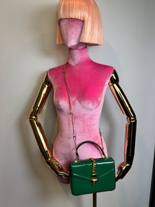 GUCCI Sylvie 1969 Top Handle Bag Green