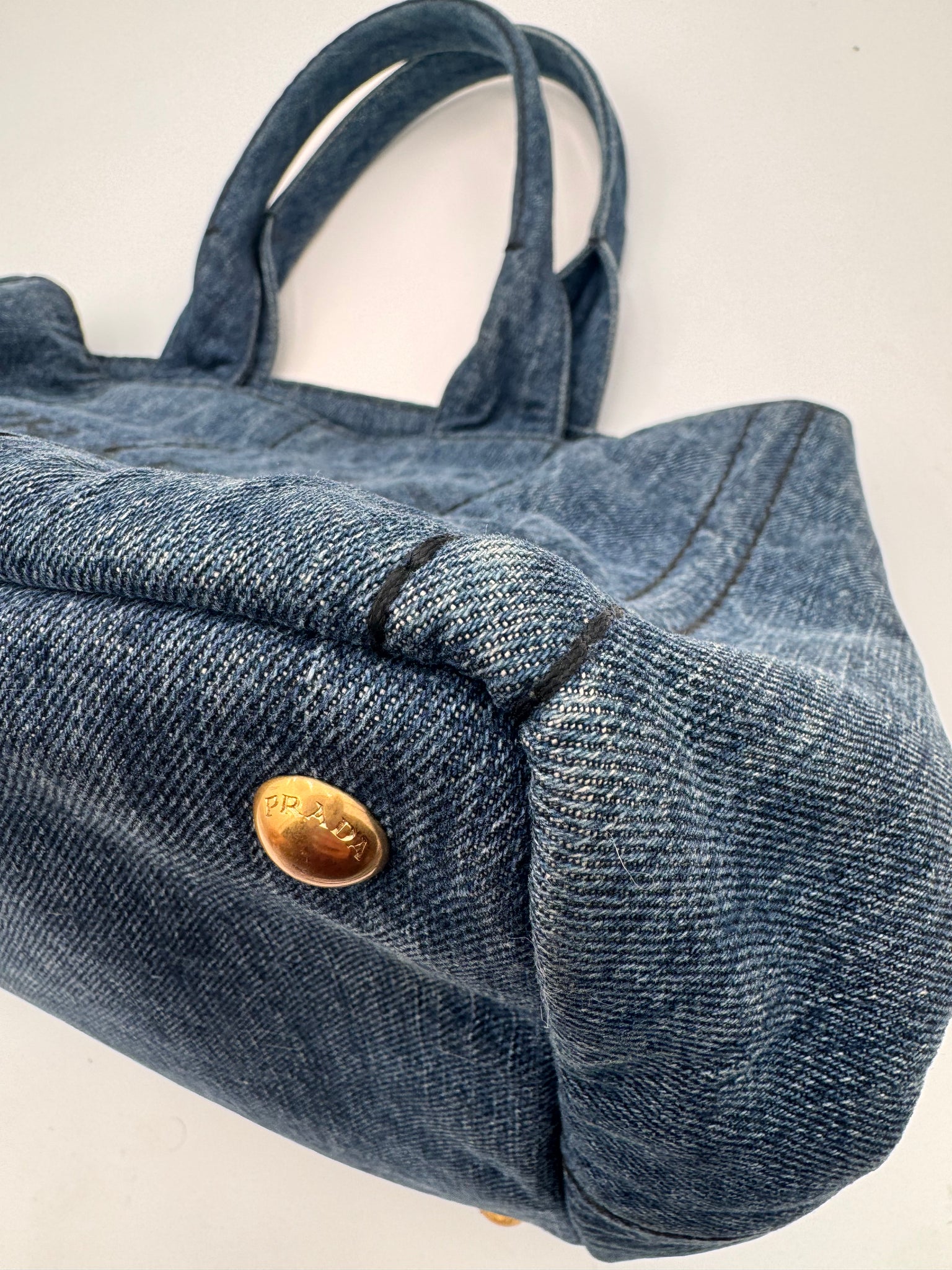 PRADA Canapa Tote Denim