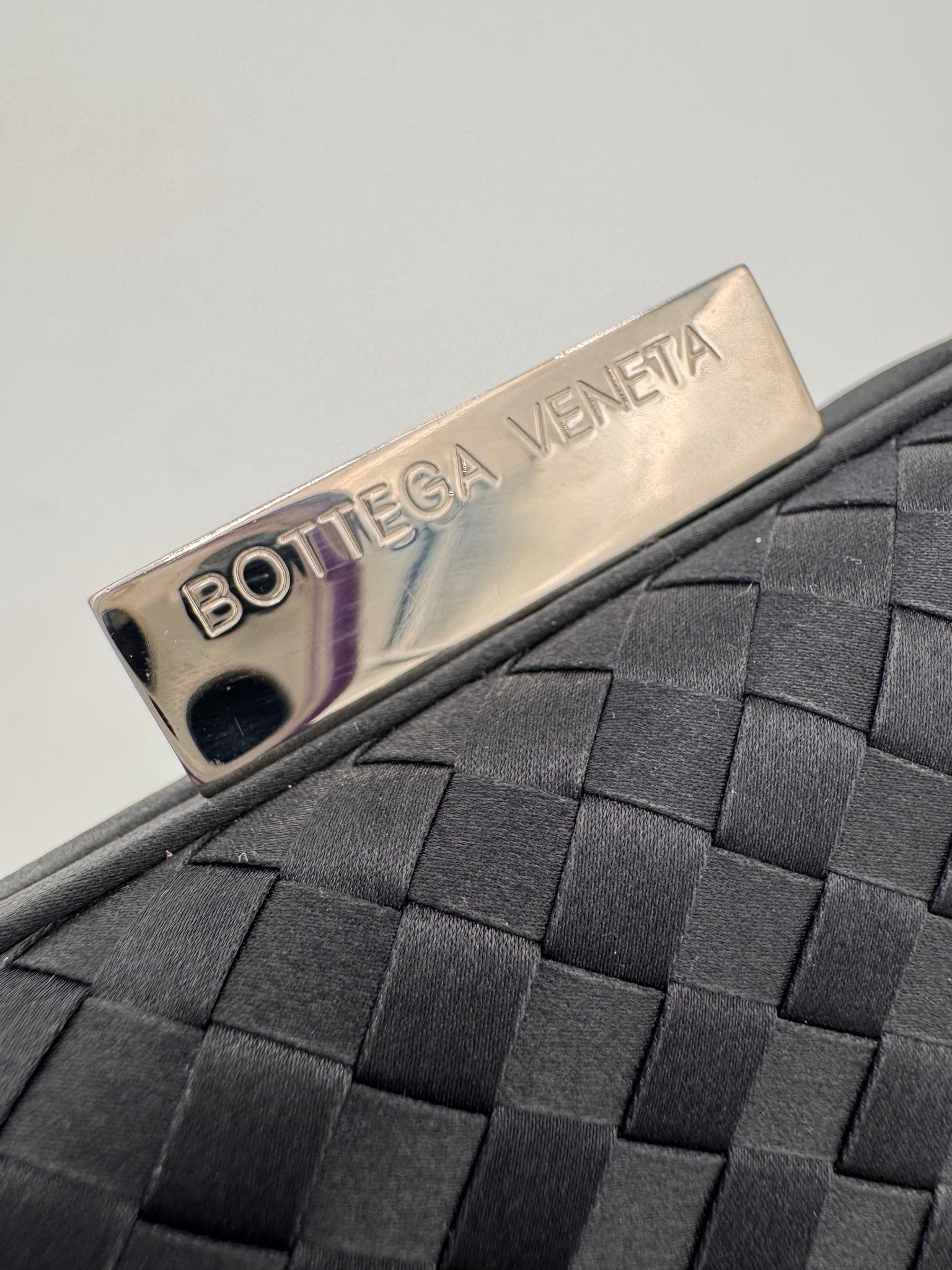 BOTTEGA VENETA Intrecciato Box Clutch Black