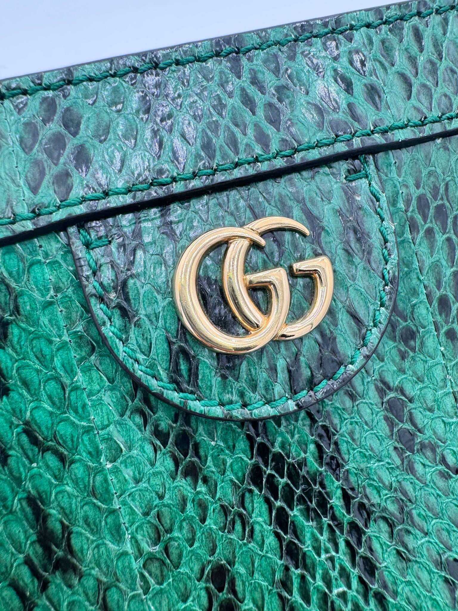 GUCCI Ophidia Chain Shoulder Bag Snakeskin