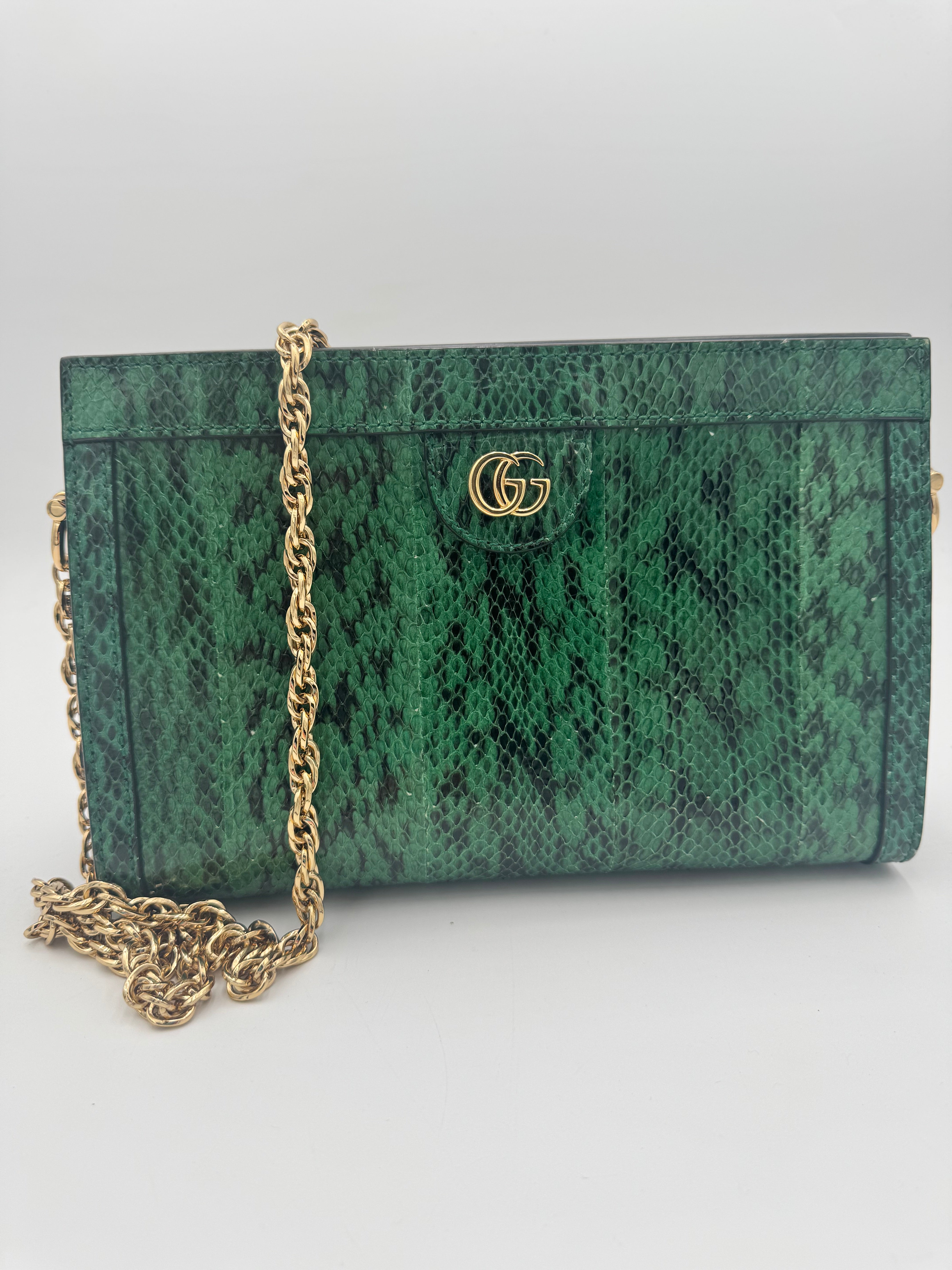 GUCCI Ophidia Chain Shoulder Bag Snakeskin