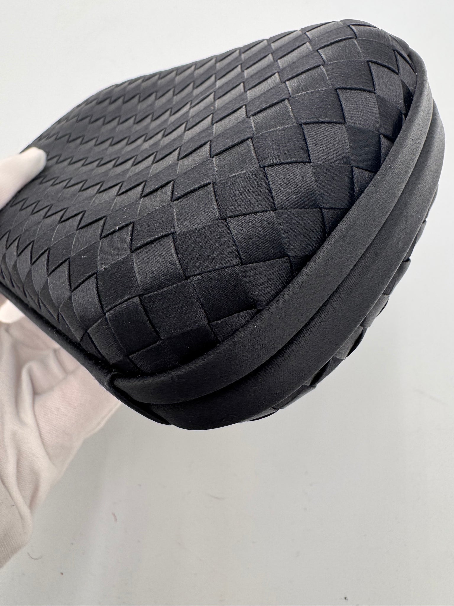 BOTTEGA VENETA Intrecciato Box Clutch Black