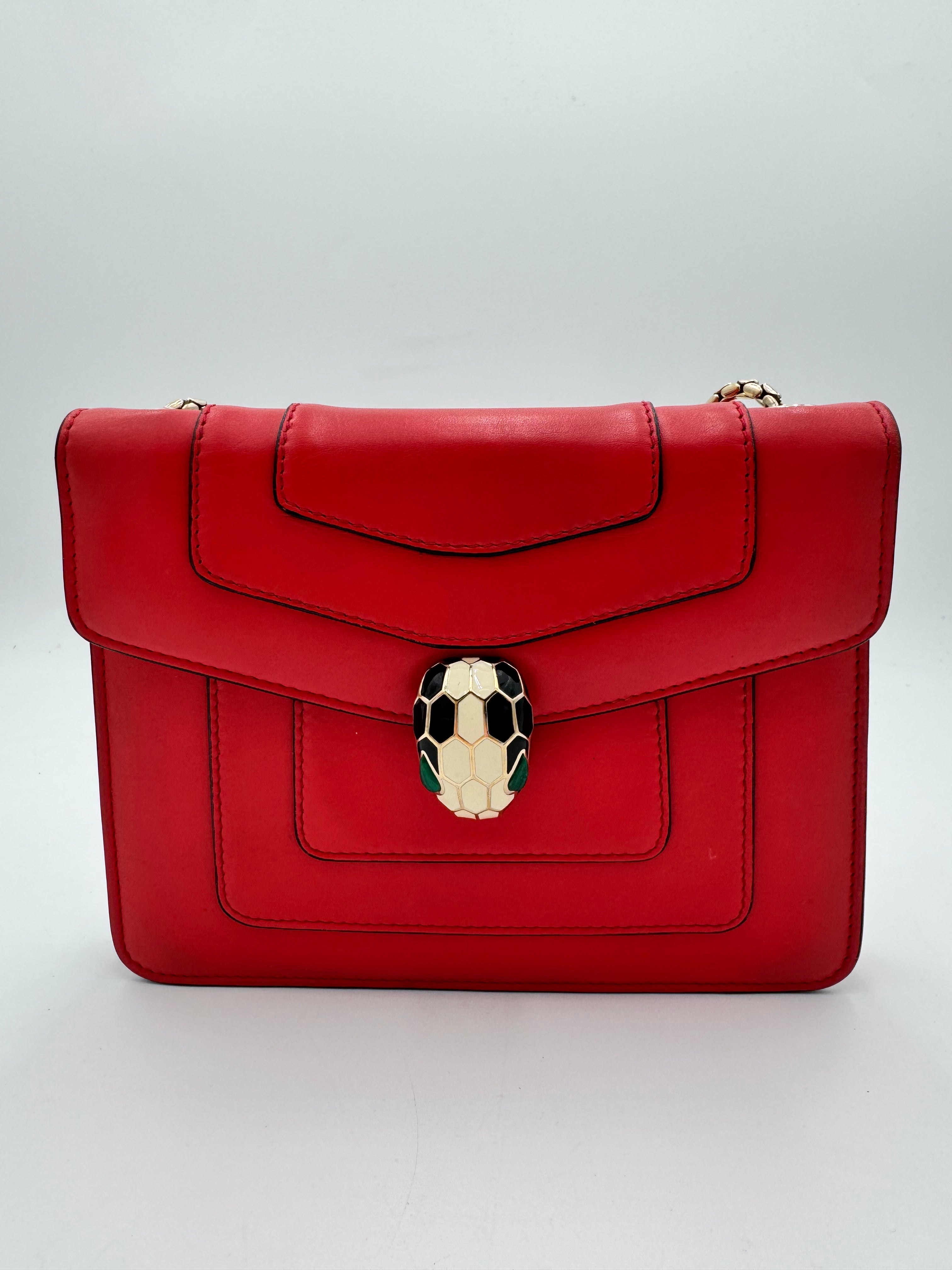 BVLGARI Serpenti Forever Bag Red