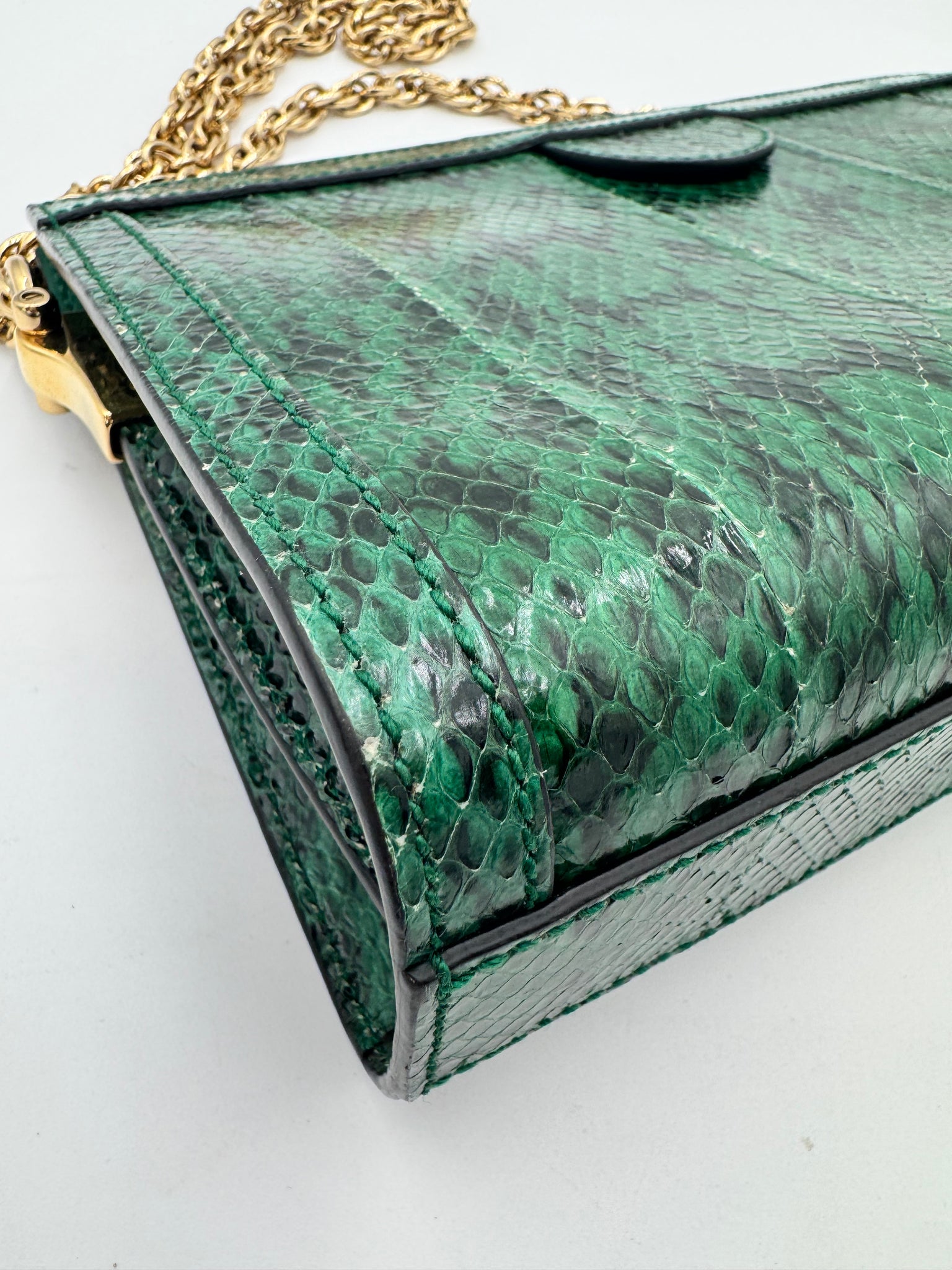 GUCCI Ophidia Chain Shoulder Bag Snakeskin