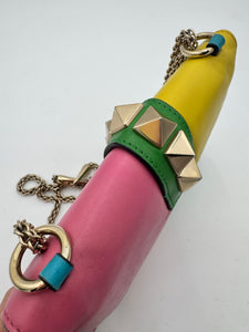 VALENTINO GARAVANI Vitello Small Glam Lock Rockstud Flap Rainbow