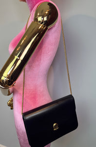 CHRISTIAN DIOR Vintage Flap Bag Black