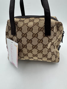 GUCCI Monogram Canvas Top Handle Bag