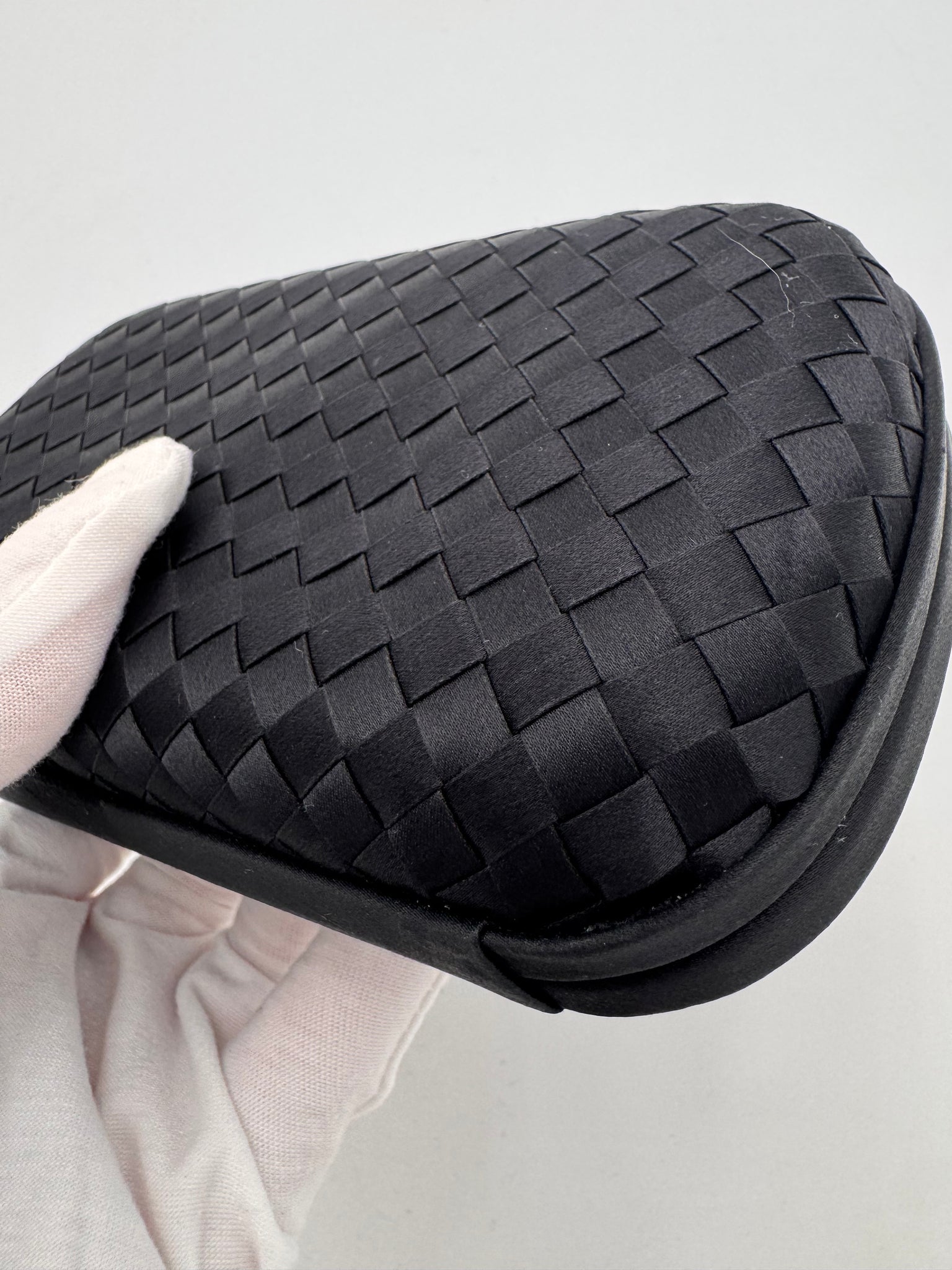 BOTTEGA VENETA Intrecciato Box Clutch Black