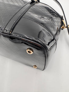 GUCCI Micro Guccisima Patent Top Handle Bag