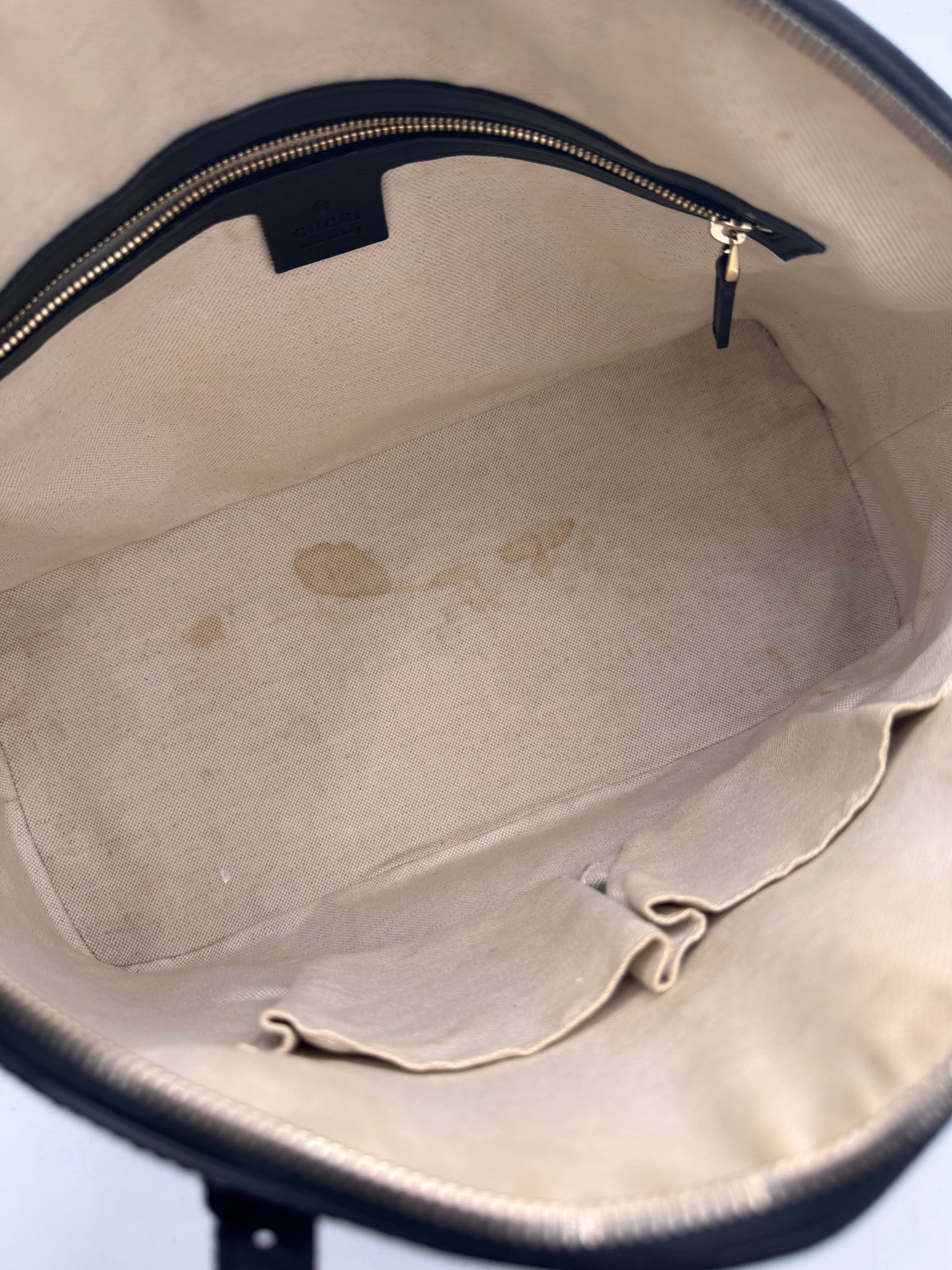 GUCCI Micro Guccisima Patent Top Handle Bag