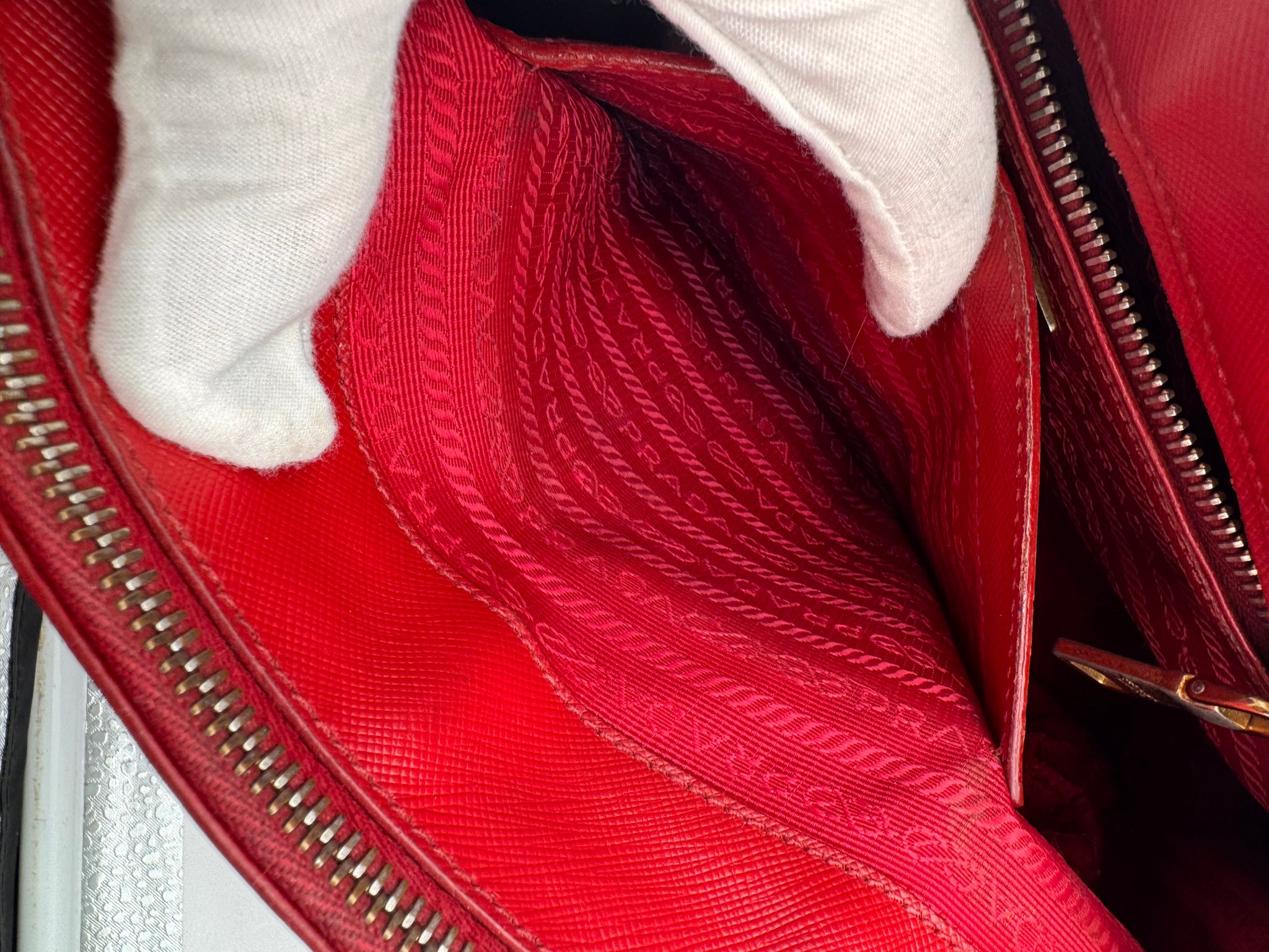 Prada Saffiano Leather Top Handle Bag