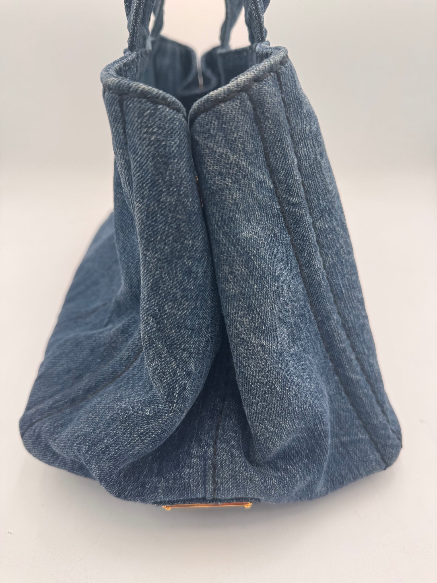 PRADA Canapa Tote Denim