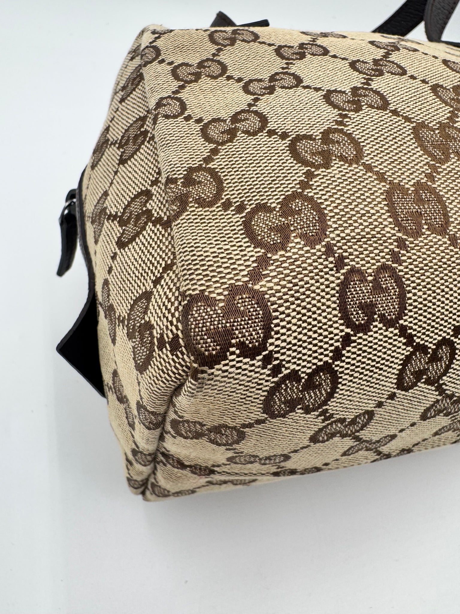 GUCCI Monogram Canvas Top Handle Bag