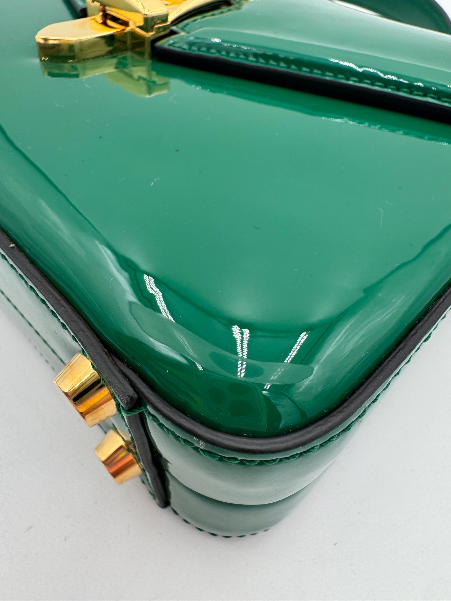 GUCCI Sylvie 1969 Top Handle Bag Green