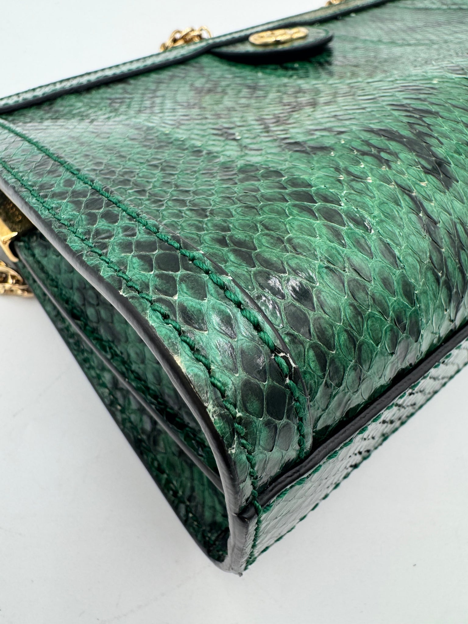 GUCCI Ophidia Chain Shoulder Bag Snakeskin