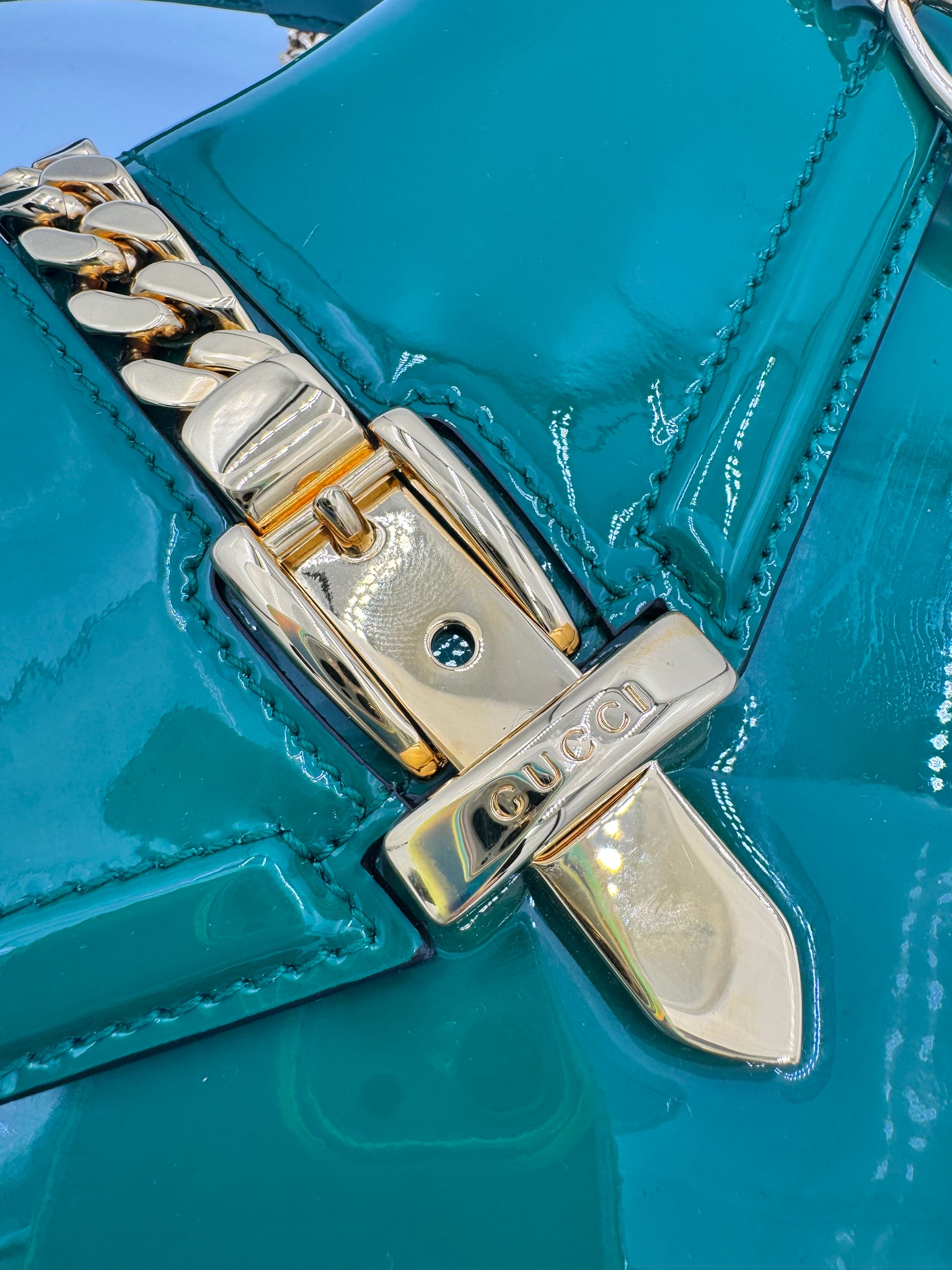 GUCCI Sylvie 1969 Top Handle Bag Green