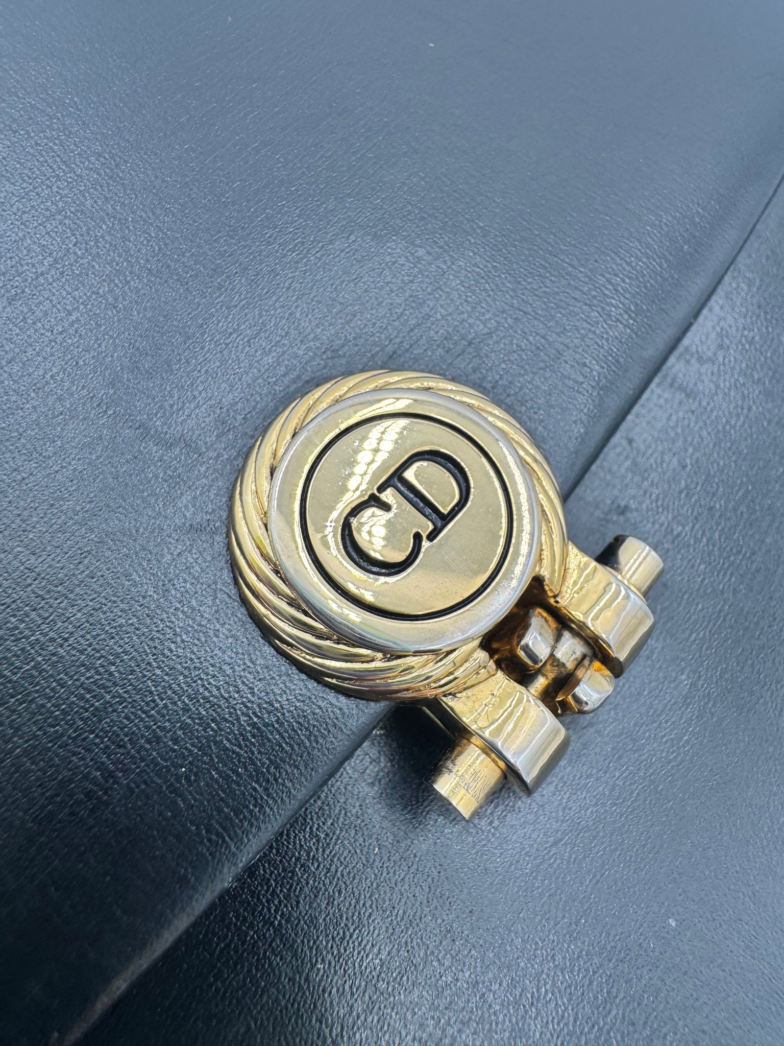 CHRISTIAN DIOR Vintage Flap Bag Black