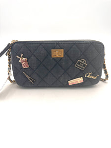 CHANEL Lucky Charms Reissue 2.55 Double Zip Wallet on Chain