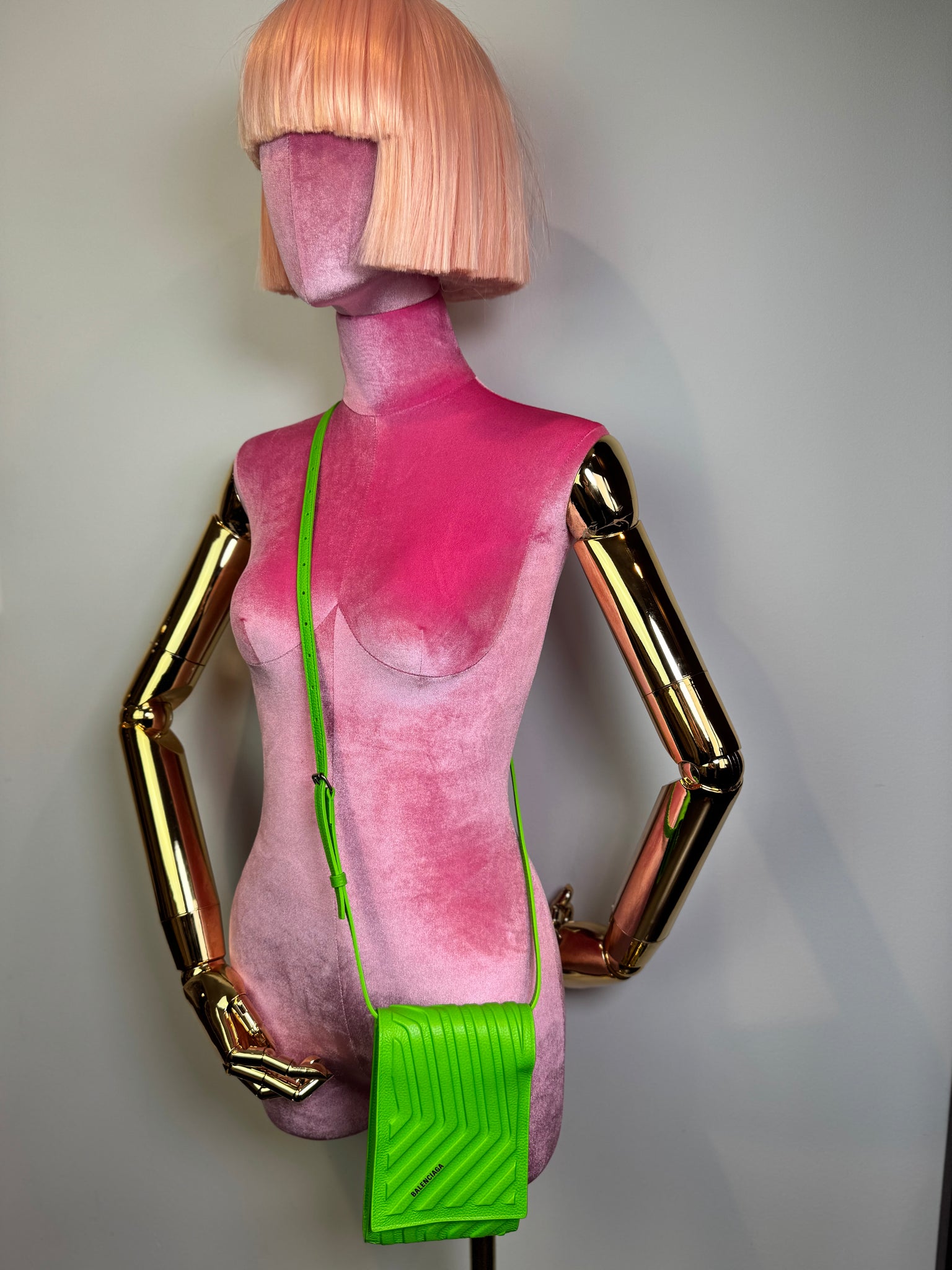 BALENCIAGA Car Flap Bag Green