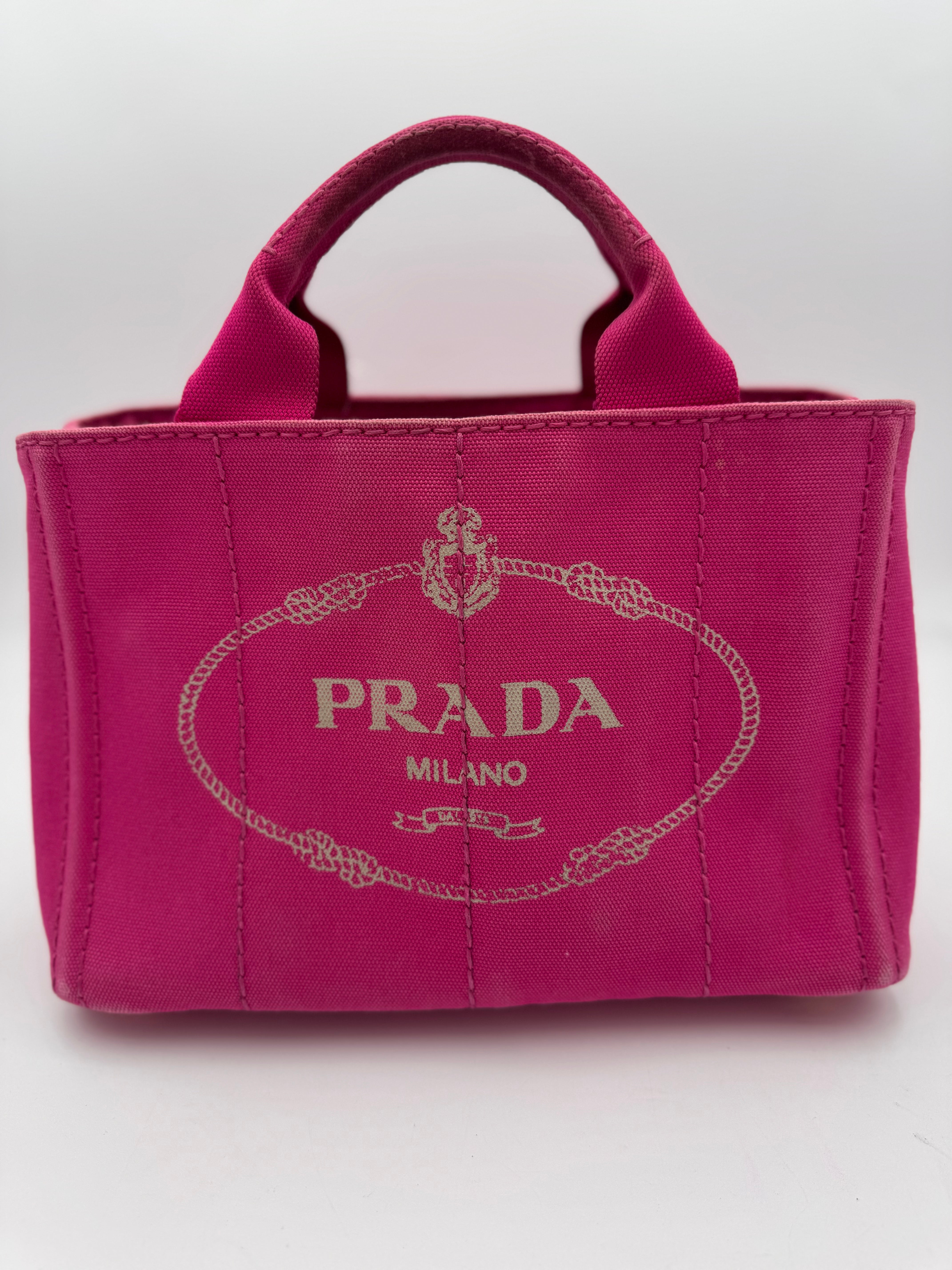 PRADA Canapa Tote Pink