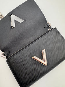 LOUIS VUITTON Epi Leather Twist wallet on Chain