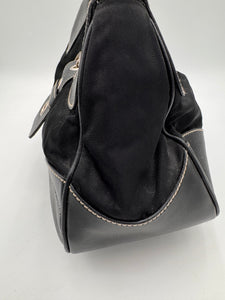 PRADA Buckle Shoulder Bag Black