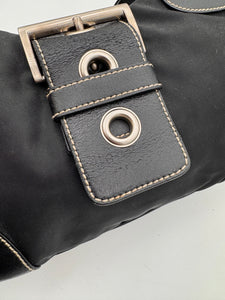 PRADA Buckle Shoulder Bag Black