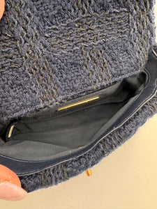CHANEL 19 Tweed Belt Bag Dark Blue