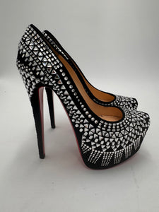 CHRISTIAN LOUBOUTIN CRYSTAL DECORA STRASS PUMPS size 38 (US 8)