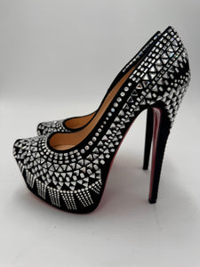 CHRISTIAN LOUBOUTIN CRYSTAL DECORA STRASS PUMPS size 38 (US 8)