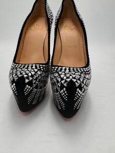 CHRISTIAN LOUBOUTIN CRYSTAL DECORA STRASS PUMPS size 38 (US 8)