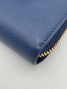PRADA Saffiano Bow Zip Around Wallet