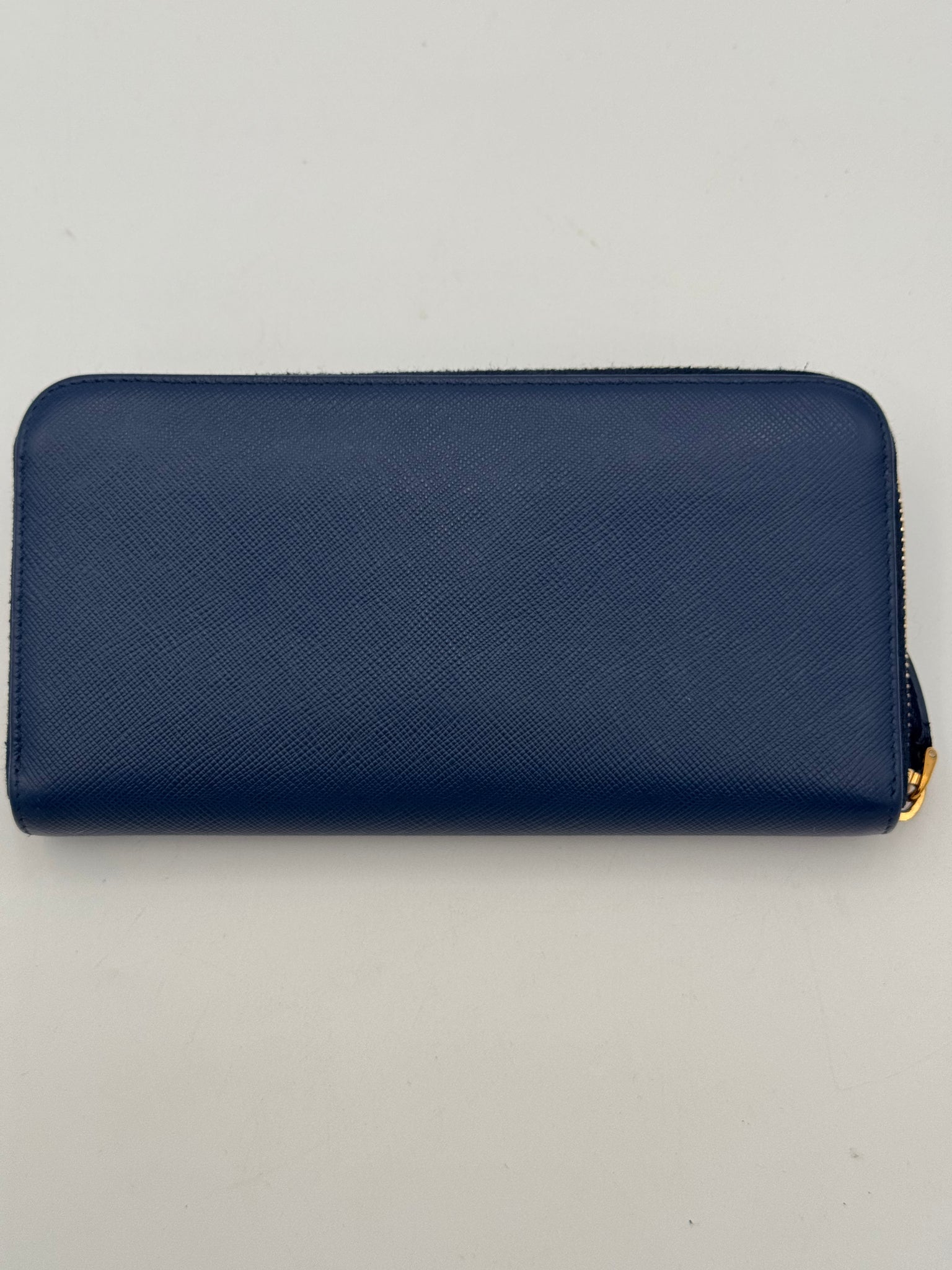 PRADA Saffiano Bow Zip Around Wallet