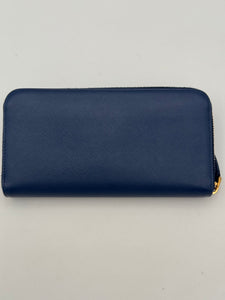 PRADA Saffiano Bow Zip Around Wallet